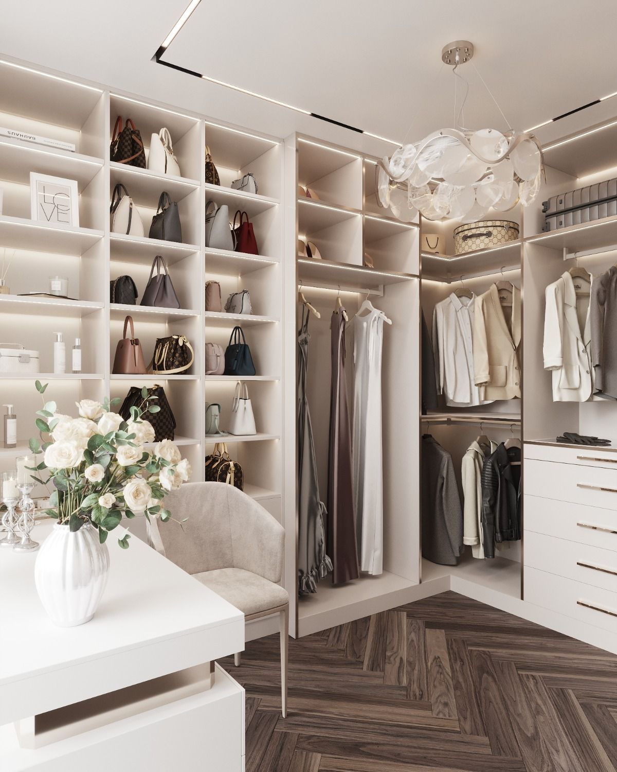 Гардеробные в стиле Модерн